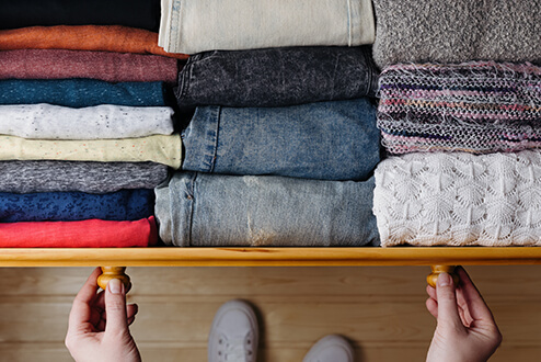 Drawer of clothing