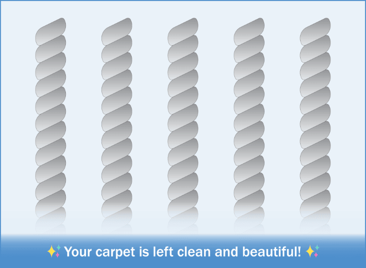 Your carpet is left clean and beautiful.